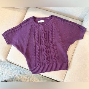 Loft Dolman Sleeve Cable Knit Sweater